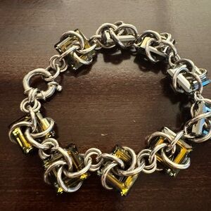 Elegant Sterling Silver 2-Toned Bracelet 🇨🇦